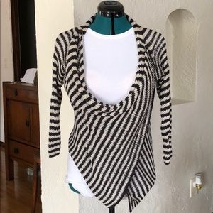 Loose knit wrap sweater